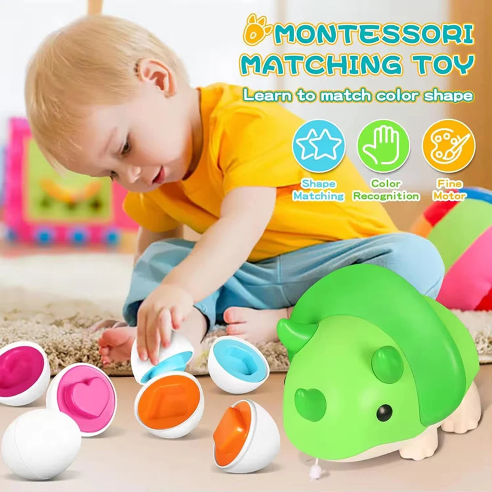 Eggs Toy 3D Puzzle Montessori Learning Education Math Toys Shape Match Smart Game For  Educational Easter Gifts