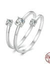Three layer 0.5 CT Moissanite Coiled Ring 925 Sterlin Silver D Color Moissanite Stackable Promise Wedding Ring