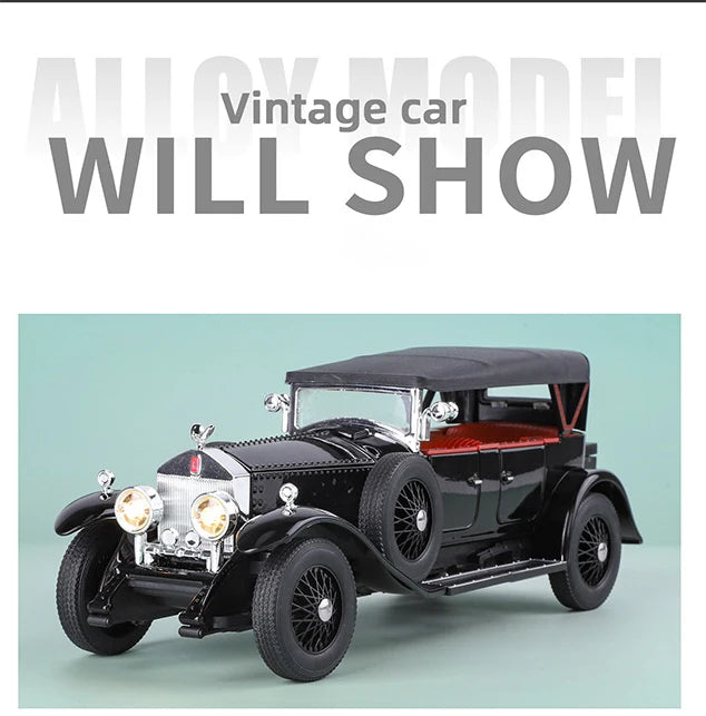 1:24 Rolls Royce Phantom I 1925 Luxury Classic Retro Sedan Alloy Diecast Model Car Home Trendy Toys Ornaments Birthday Present