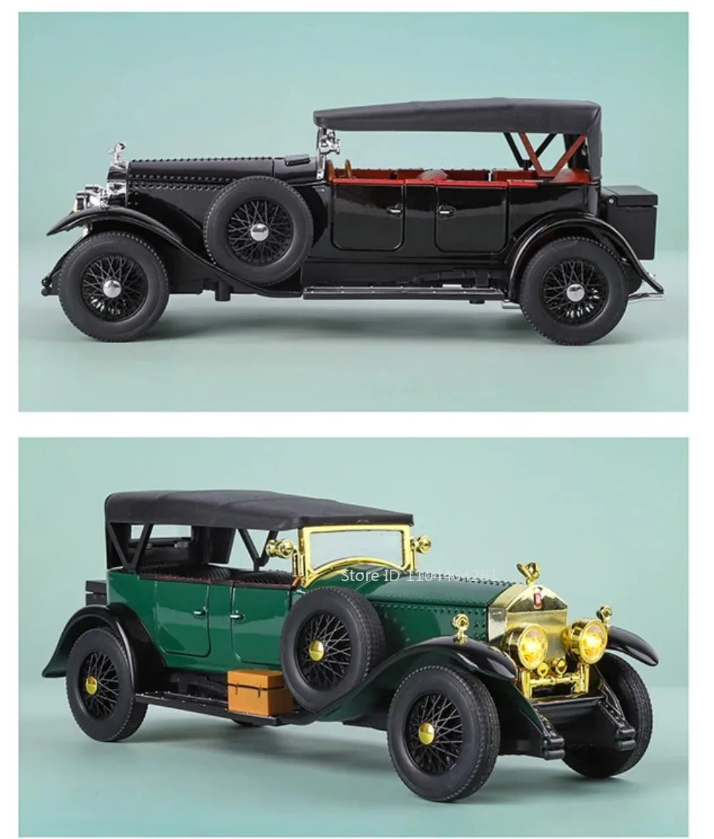 1:24 Phantom 300SL Alloy Diecast Vintage Car Miniature Model Toys Sound Light Pull Back Doors Opened Ornament s Festival Gift