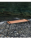 Outdoor Camping Rack Beautiful Practical 304 Stainless Steel Sabilli Wood Folding Family Picnic Rack Small A Table