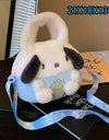 Sanrio Cartoon Plush Shoulder Bags Hello Kitty Kuromi Melody Cute Crossbody Bag Anime Children Handbag