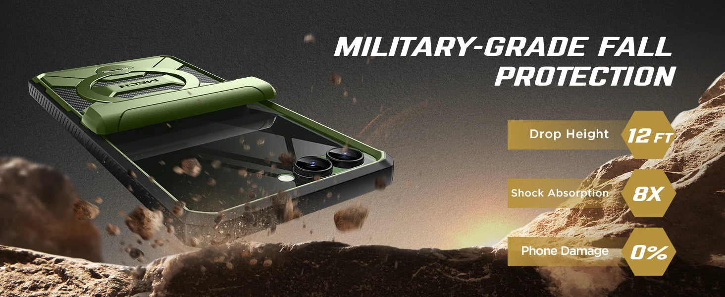 For Samsung Galaxy Z Flip 7 Case with 360° Spin  Ring Stand Built-in Privacy Screen Protector Full-Body Shockproof Cover