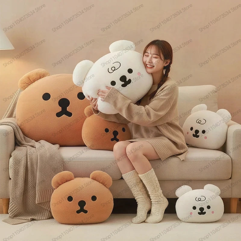 Cute Cartoon Bear Plush Stuffed Doll Cushion Toy