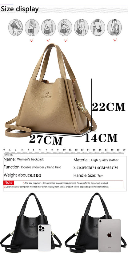 Top-handle Bag Handbags Leather Bags Ladies Shoulder Hand Bags Tote Shopping Bucket Bag