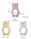1Pcs Baby Silicone Teether Ring BPA Free Rattles Bracelet Food Grade Newborn Baby Accessories Cartoon Silicone Teething Toys