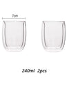 2/4pcs Double Walled Glass Coffee Cup Set Of 240/300ml Cup With Insulated Layer For Latte Cappuccino Heatresist Teacup Milk Mug