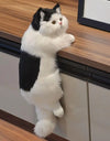 Simulation cat plush Doll Realistic Cute Cat Furry Hanging Ornaments Car Decoration Stuffed Animals Sculptures creative gift