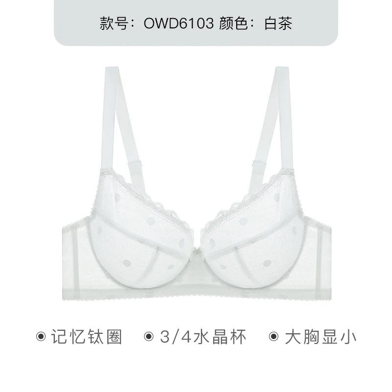 Womens French Lace Underwire Push Up Bra