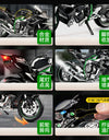 1:9 Kawasaki H2R With Spray Alloy Die Cast Motorcycle Model Toy Vehicle Collection Sound and Light Off Road Autocycle Toys Car