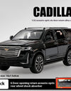Diecast 1:32 Cadillac Escalade SUV Alloy Model Sound And Light Pull Back Toy Accessories For The Car Birthday Present For Boys
