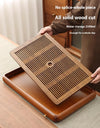 Tea Tray Home Small Solid Wood Pear Wood Dry Soaking Platform Water Storage Tea Set Tea Tray Wooden Tray