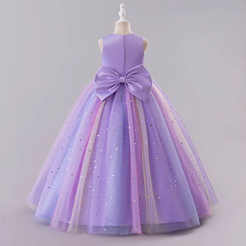 Princess Dress for Girls - Elegant Fluffy Tulle Ball Gown Birthday Party Dress School Performance Costume