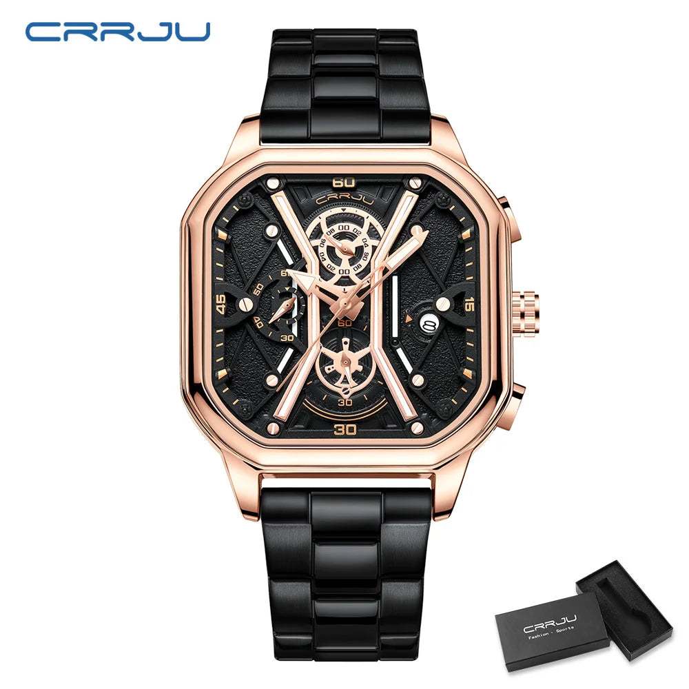 Men Watches Quartz High Quality Stainless Steel Top Brand Luxury Business Waterproof Luminous Chronograph Watch