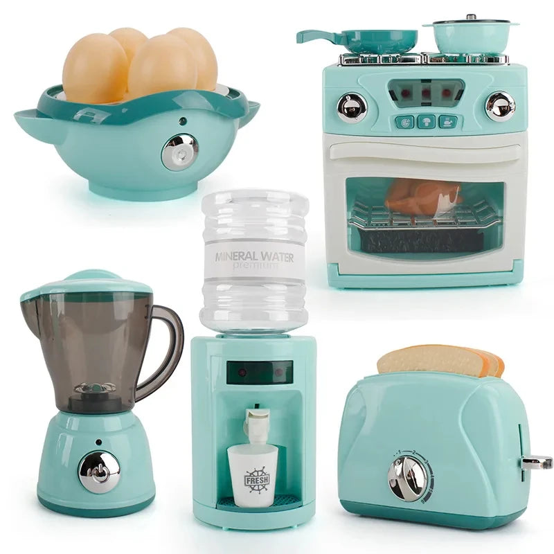 Kitchen Toys for Girls Boys Home Appliances Juicer Washing Machine Toaster Microwave Egg Cooker  Play House Toys