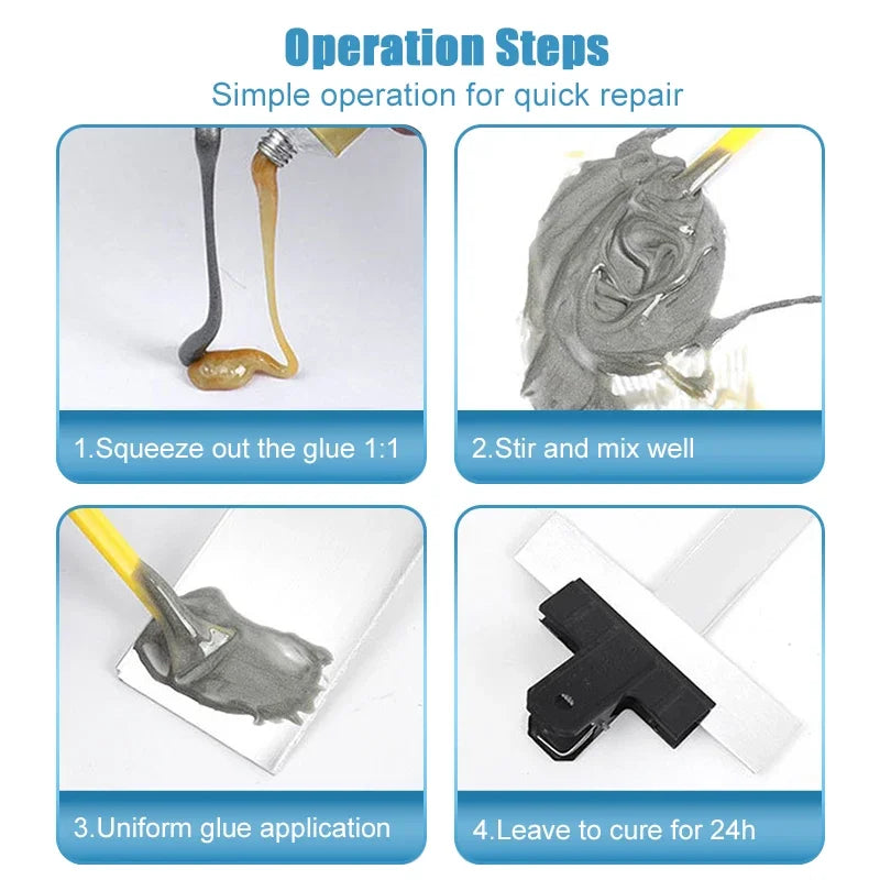 Cold Welding Metal Repair Glue – Heat-Resistant High-Strength AB Epoxy Resin Adhesive