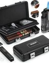 Portable Travel Cigar Humidor,Double Cigar Humidor with Separate Storage for Cigar Accessories,Holds 5 Cigars