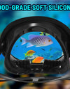 Oval Diving Mask Spearfishing Mask Classic Retro-Style Panoramic Wide View Scuba Goggles Tempered Glass Lens for Adults