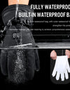 Winter Heating Cycling Gloves Black Ski Waterproof With Battery Warm Electric Heating Temperature Control Outdoor Riding Gloves