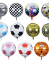 5 Pcs 22 Inch 4D Disco Retro Rock Ballroom Metal Balloons Wedding Birthday Decoration Baby Shower Helium Balloons Party Supplies