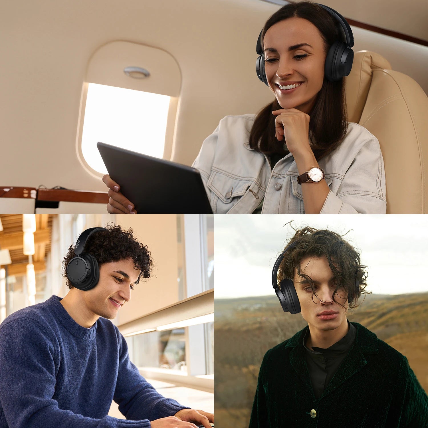 EKSA V16 Wireless Headphones Bluetooth 5.3 Over Ear Headset With Mic Bass/Pop Mode Hi-Res HiFi Wired Headphones 90H APP