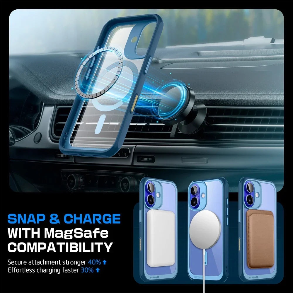 For iPhone 16 Case with Camera Control Capture Button UB Mag Slim Shockproof Protective  MagSafe Phone Case