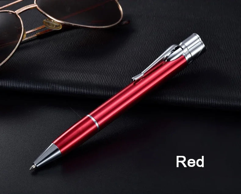 Creative Ball Pen Ligher Green Flame Torch Lighter Unusual Pen Portable Metal Butane Gas Cigarette Lighter Practical Gadget Gift