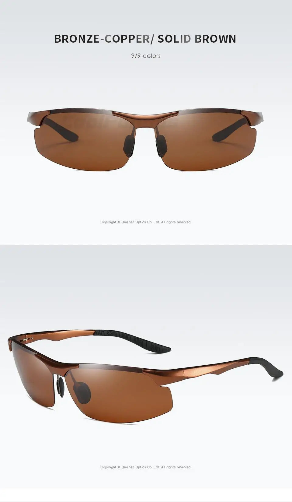Aluminum Photochromic Polarized UV400 Mirror Driving Sunglasses for Men Women