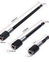 60mm 100mm 150mm Electric Screwdriver Drill Bit Extension Rod Quick Change Adaptor Sleeve Automatic Lock 1/4 Inch Hex Shank