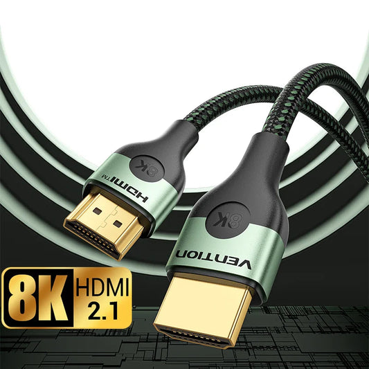 8K HDMI 2.1 Cable for Xiaomi TV Box PS5 48Gbps 8K/60Hz 4K/120Hz HDMI Cable HDR10+ HDCP2.2 for PS4 HDMI Splitter 8K HDMI