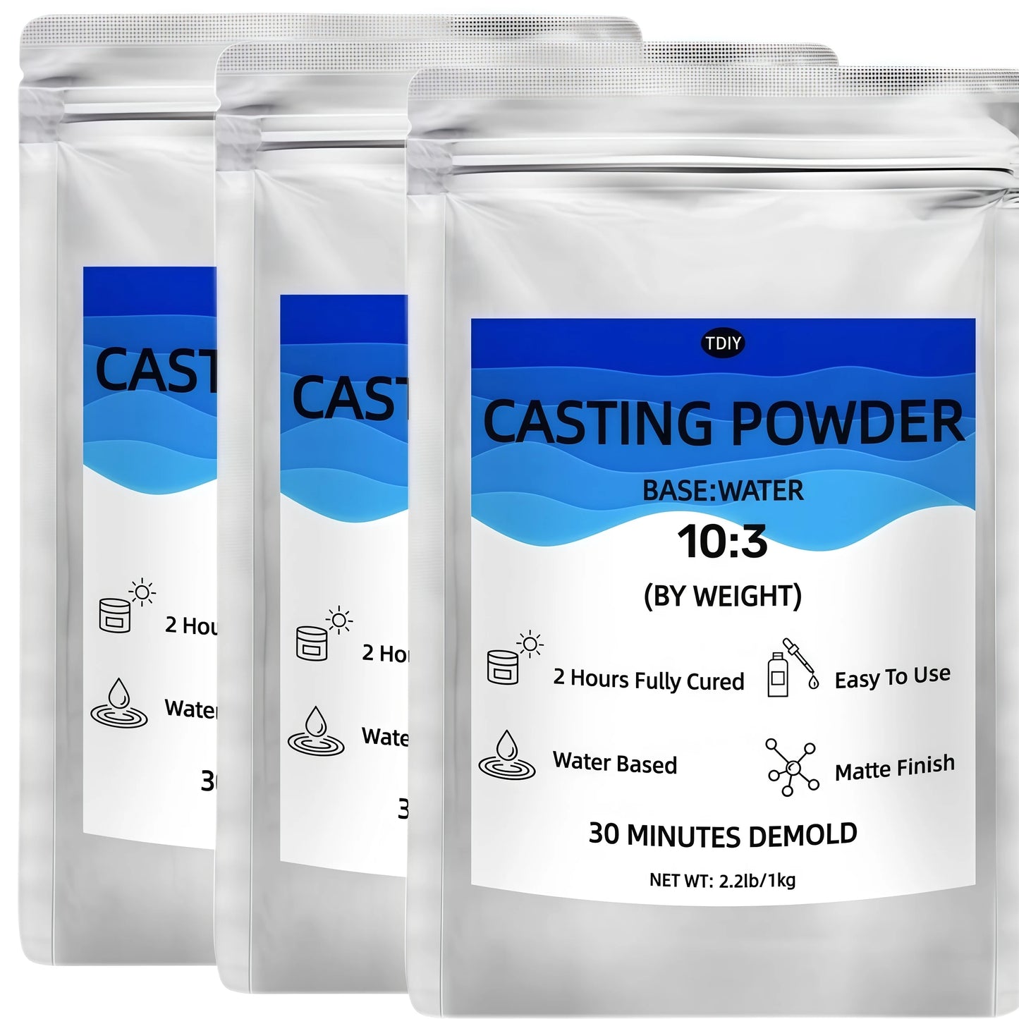 Resin Casting Powder, DIY Casting Molds , Fine White Plaster for Jewelry Casting & DIY Crafts Mixable Art Molding Compound