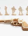 3D Wooden Puzzle Rubber Band Guns  Justice Guard  Toy Corsac  M60 For Teens Funny Outdoors Game Shooter Gifts LQ401