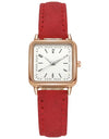 Fashion Simple Quartz watch for Women Wristwatches Ladies Red Leather Business Students Casual Watch