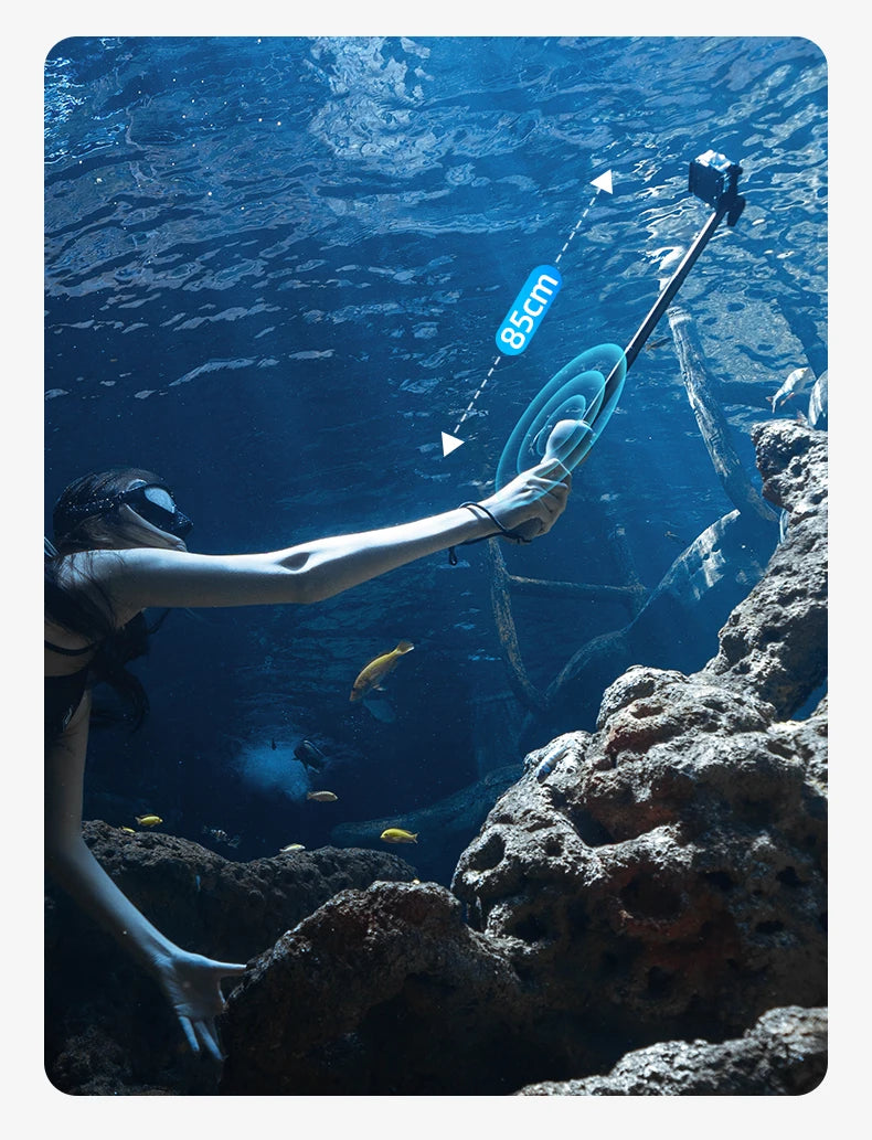 Underwater Bluetooth Selfie Stick with Wireless Remote for GoPro Hero 8 9 10 11 12