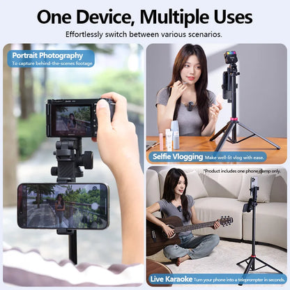 Quick-Release Tripod for Camera Smartphone Fill Light Max1.85m Tripod Selfie with Remote Control