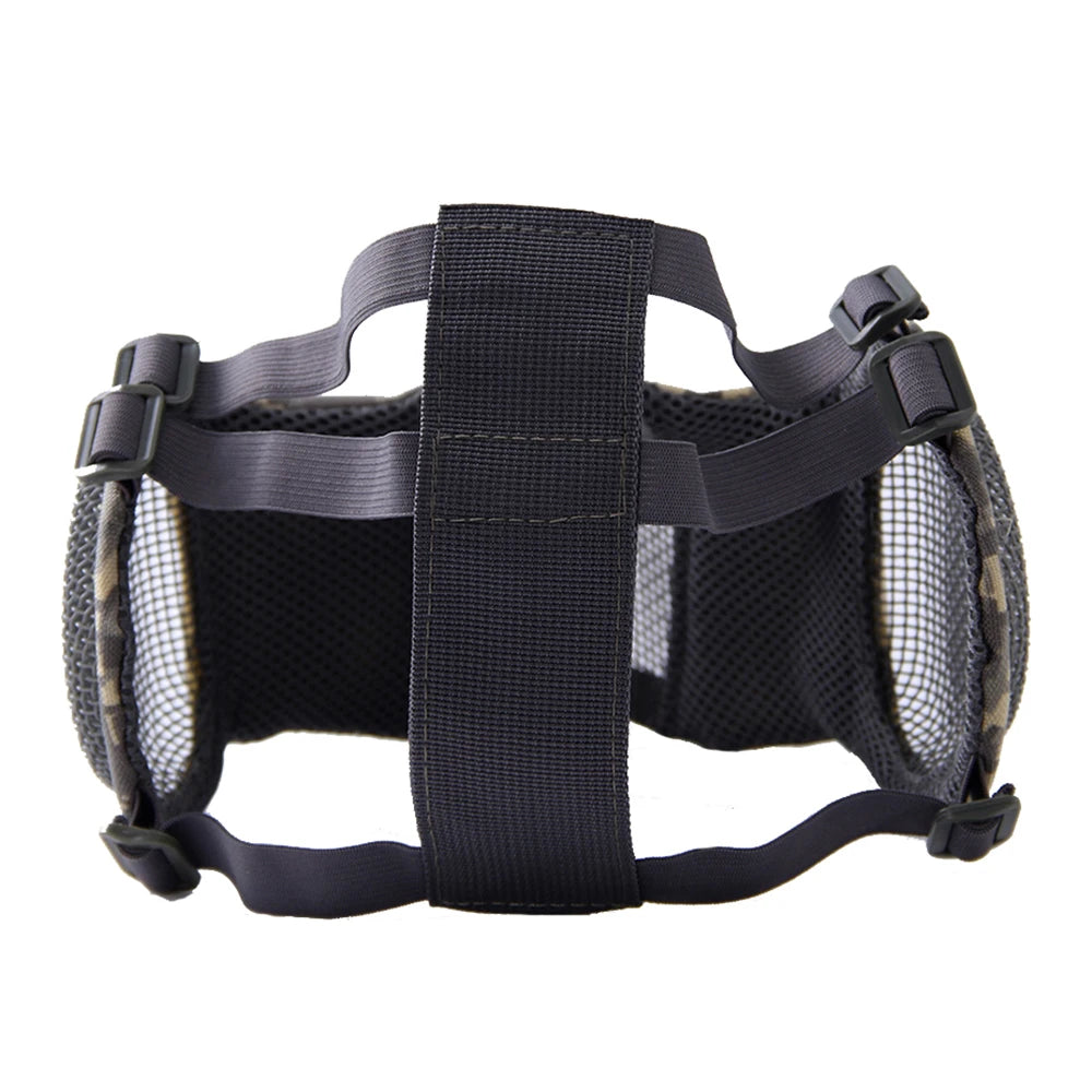 Tactical Airsoft Masks Metal Steel Net Mesh Protect Ears Mask Field Hunting Outdoor War Games Tactical Shooting Paintball Mask