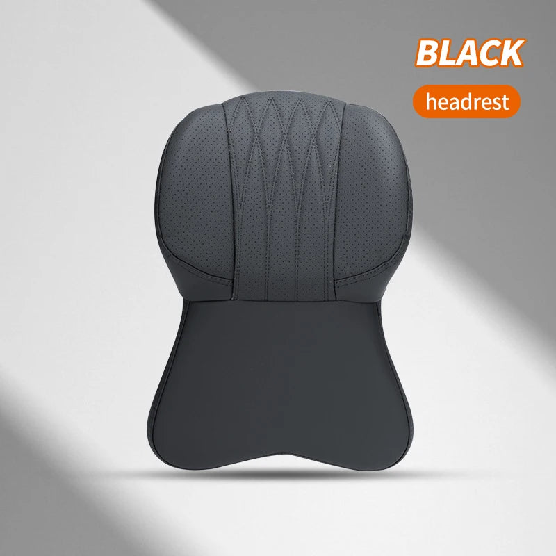 PU Car Lumbar Back Support Headrest Neck Pillow Memory Foam Lumbar Pillow Universal Soft Neck Pillows Cushion Car Supplies