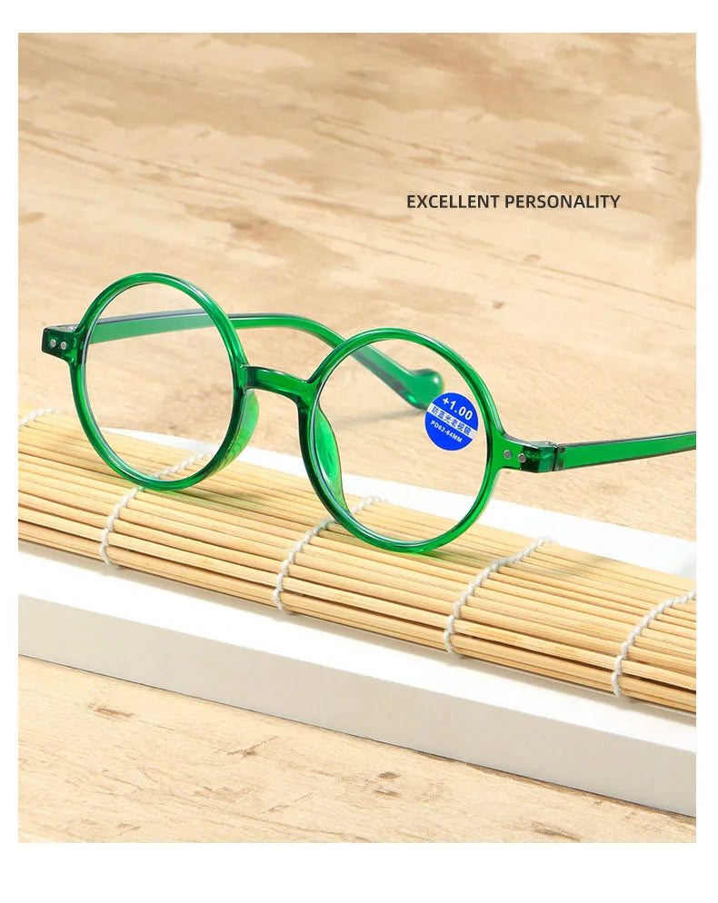 Fashion Reading Glasses Clear Lens Vintage Round Eyewear Hyperopia Presbyopia Reading Eyeglasses +1.0 +1.5 +2.0 +2.5