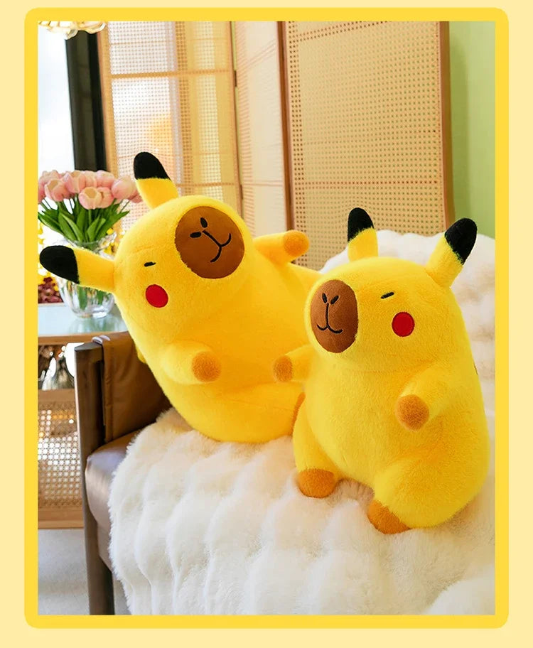 30/38/50cm Pokemon Cute Pikachu Capybara Big Szie Plush Toy Kawaii Stuffed Doll Animals Soft Pillow Doll Kids Toys Birthday Gift