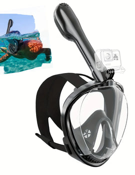 Professional Full Face Snorkeling Swimming Diving Mask Wide View Anti-Fog Anti-Leak for Adult with Detachable Camera Mount