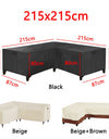 L Shape Corner Outdoor Sofa Cover Waterproof Rattan Corner Furniture Cover V Shape Sofa Table Chair Protective Dust Covers