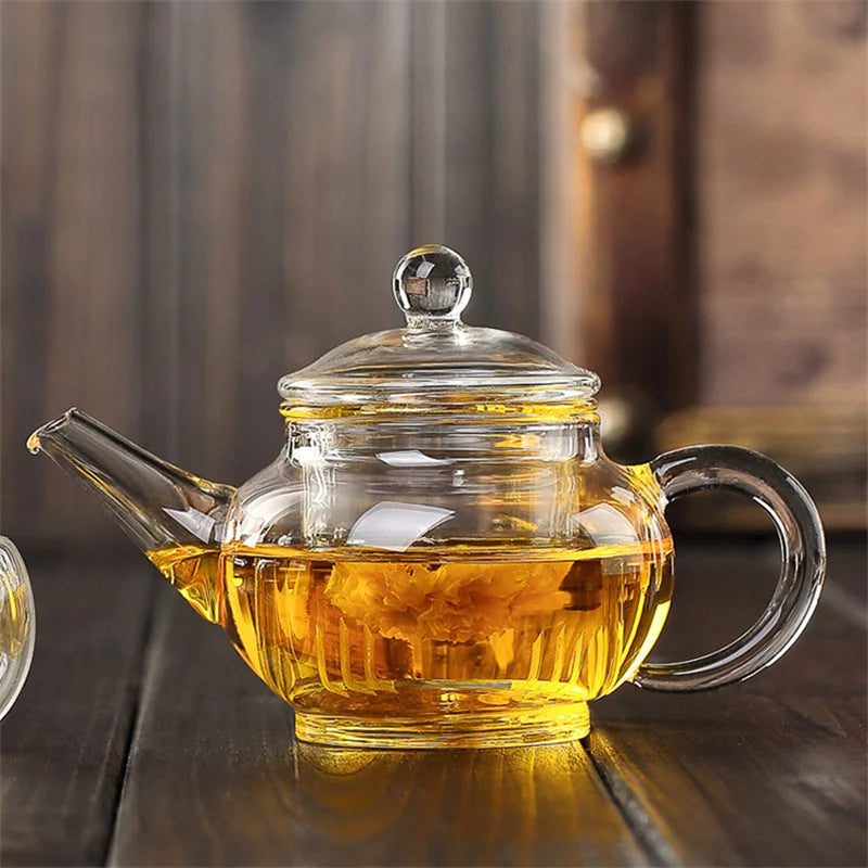 250ml Mini Glass Teapot with Filter for Kung Fu Tea