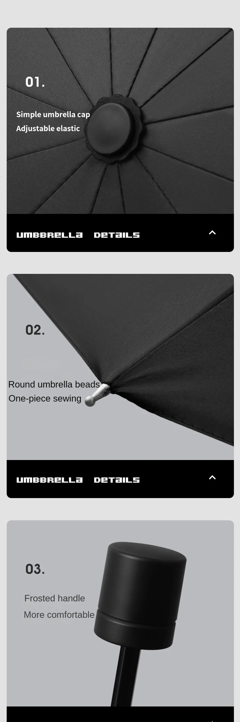 A super large foldable umbrella with black glue and sun protection, reinforced with 12 bones, sturdy for three men and women, su