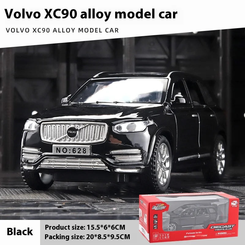 Simulation 1:32 Volvo XC90 SUV Alloy Diecast Metal Model Sound & Light Toy Car Central Control Ornaments Display Present For Boy