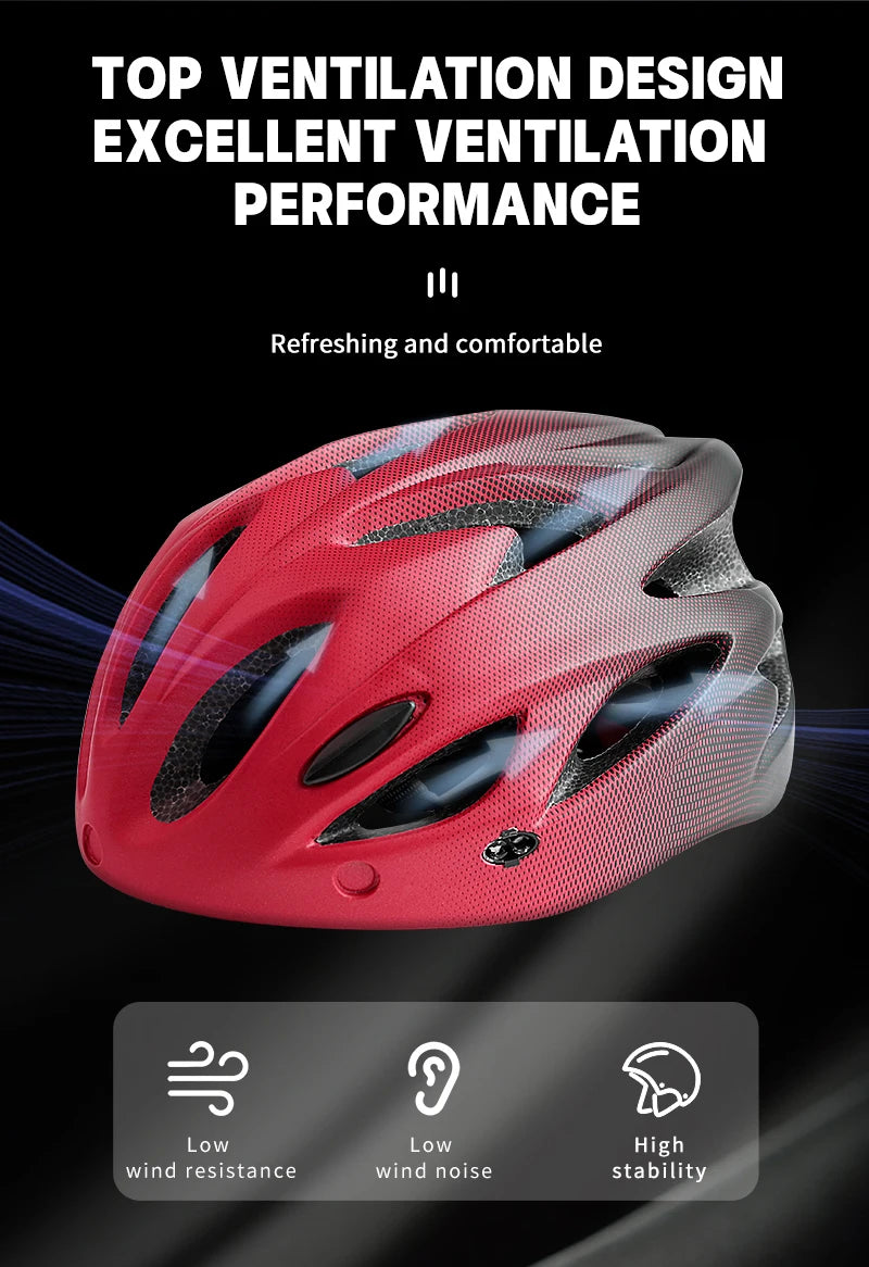 Ultra Lightweight Cycling Helmet With Magnetic Goggles And LED Rear Light