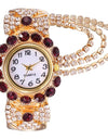 Women Watches Diamond-Embedded Elegant Quartz Watch Stylish Opening Luxury Creative Alloy Bracelet Watch