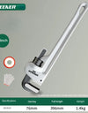 8/12/14/18 inch Pipe Wrench 40% Lighter Adjustable Aluminum Plumbing Wrench Heavy Duty Straight Pipe Wrenches Jaw Max Capacity