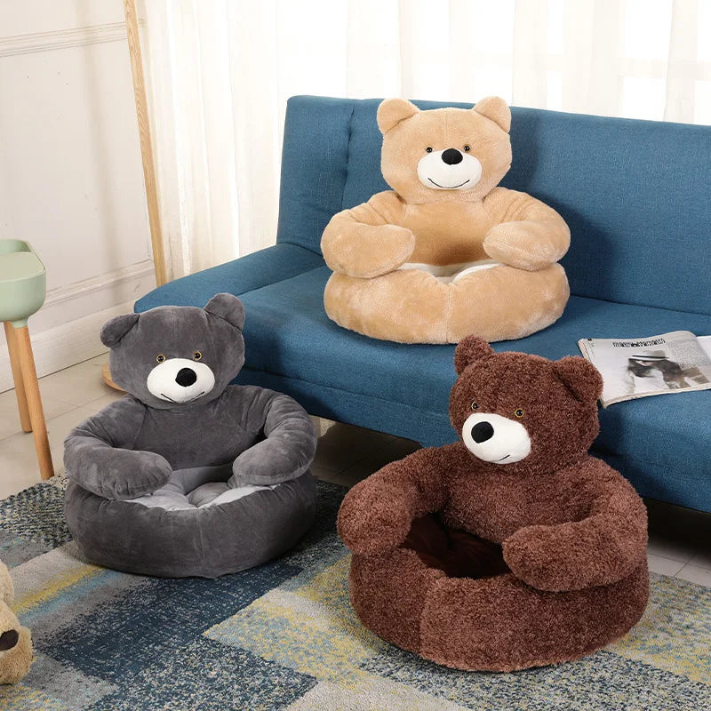 Washable Plush Pet Kennel Bed Sofa for Dogs and Cats