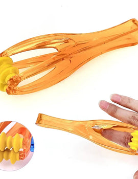 1Pcs 2 Rollers Finger Massager Mini Finger Joints Massager With Elastic Handle For Finger Blood Circulation & Muscle Relaxation