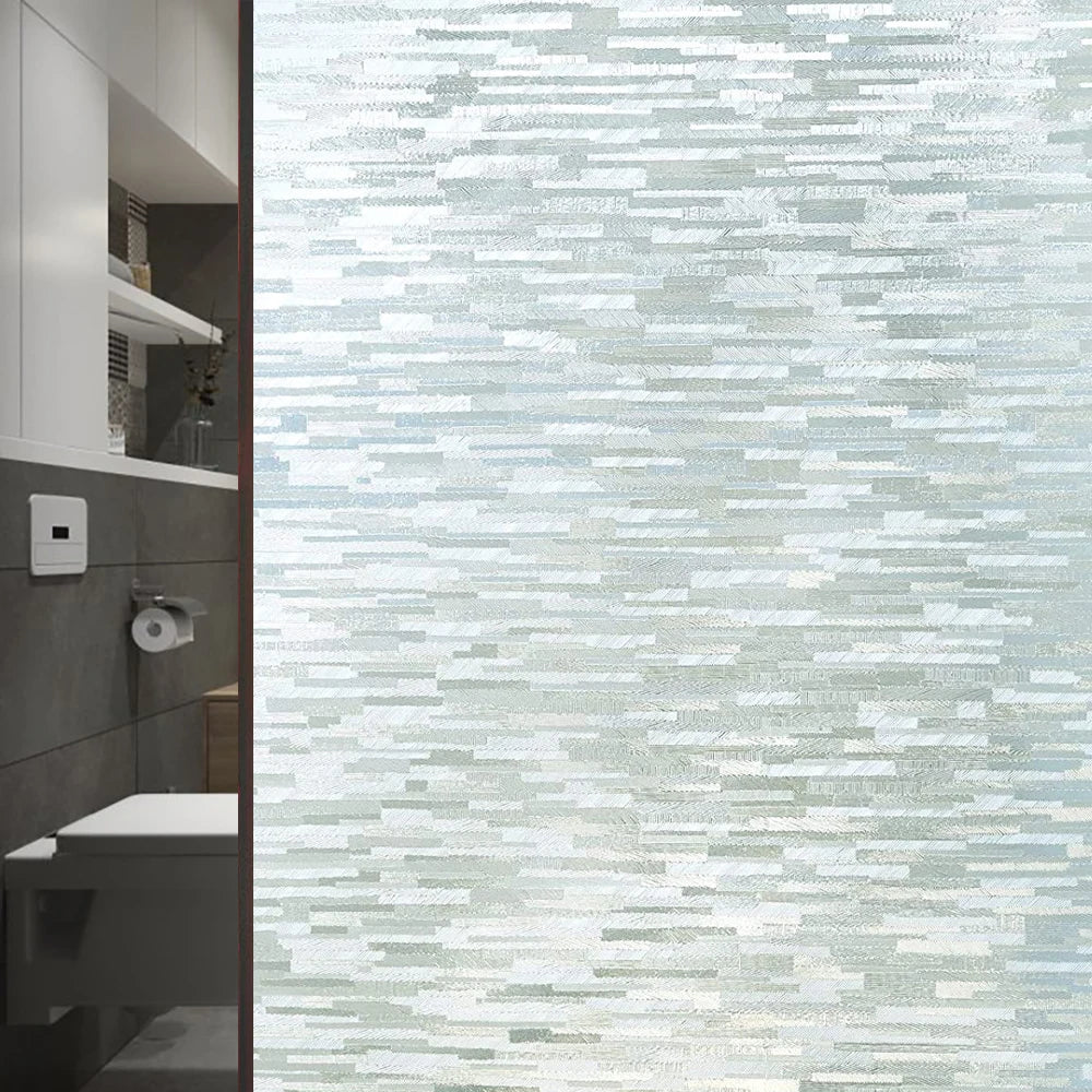 Gray Matte Window Film Privacy Stained Glass Film Static Cling Self Adhesive Film Frosted UV Protective Glass Vinyl for Home